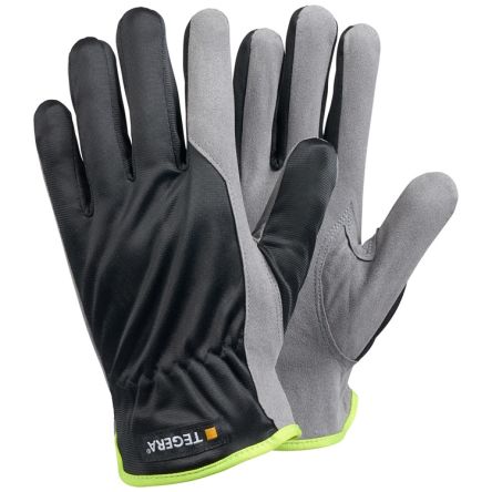 Tegera TEGERA Black, Grey Synthetic Leather Dry Environment Work Gloves, Size 9 [321-9]; 139-223