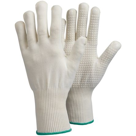 Tegera TEGERA White Cotton, Nylon Dry Environment Work Gloves, Size 10, PVC Coating [319-10]; 139-384