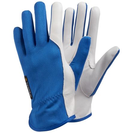 Tegera TEGERA Blue, White Leather Fine Assembly Work Gloves, Size 6 [30-6]; 139-431