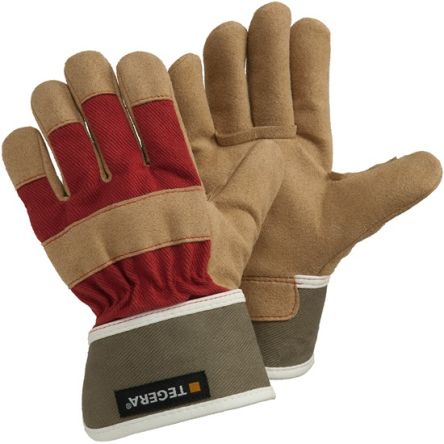 Tegera TEGERA Green, Red Synthetic Leather Dry Environment Work Gloves, Size 7 [90088-7]; 139-594