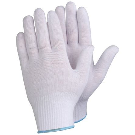 Tegera TEGERA White Cotton Abrasion Resistant Work Gloves, Size 9 [919-9]; 139-683