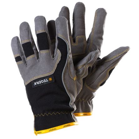 Tegera TEGERA Black, Grey, Yellow Synthetic Leather Abrasion Resistant Work Gloves, Size 9 [9205-9]; 139-698