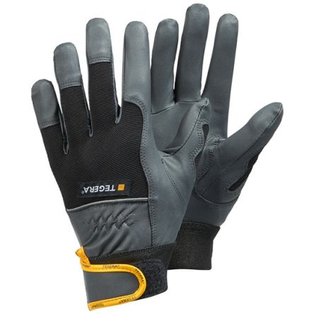 Tegera TEGERA Black, Grey, Yellow Synthetic Leather Lightweight Maintenance Work Gloves, Size 12 [9105-12]; 139-716
