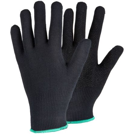 Tegera TEGERA Black Cotton Abrasion Resistant Work Gloves, Size 8, PVC Coating [925-8]; 139-736