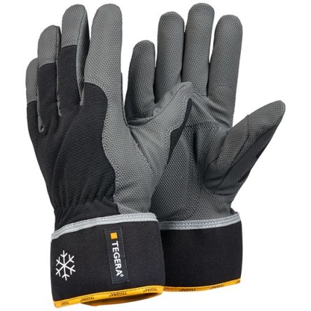 Tegera TEGERA Black, Grey, Yellow Synthetic Leather Cold Resistant Work Gloves, Size 10 [9112-10]; 139-771