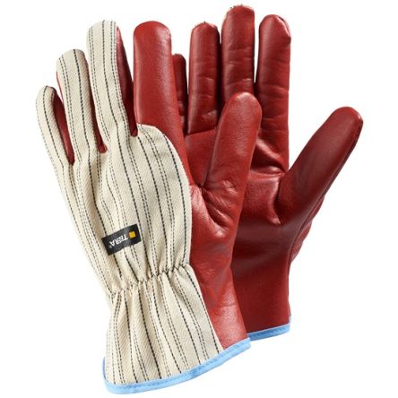 Tegera TEGERA Beige, Red Cotton, Polyurethane Wet Environment Work Gloves, Size 9 [957-9]; 139-794