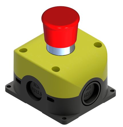 RS PRO Pull to Release Emergency Stop Push Button, Through Hole, 2 NC, IP65 [0]; 139-977