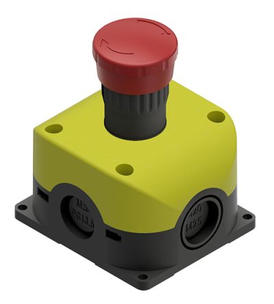 RS PRO Twist Release Emergency Stop Push Button, Through Hole, 1 NC, IP65 [0]; 139-979