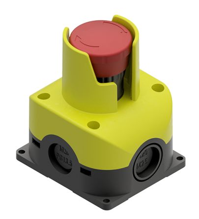 RS PRO Twist Release Emergency Stop Push Button, Through Hole, 1 NC, IP65 [0]; 139-982