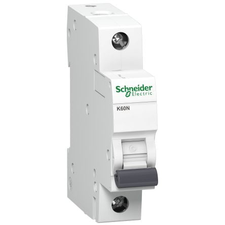 Schneider Electric Acti9 A9K MCB, 1P, 10A Curve B, 440V AC, 6000 A Breaking Capacity [A9K01110]; 140-025