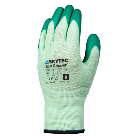 Skytec Eco Copper Green Recycled Polyester Abrasion Resistant, Cut Resistant, Puncture Resistant, Tear Resistant Latex [SKG00051EL]; 142-806