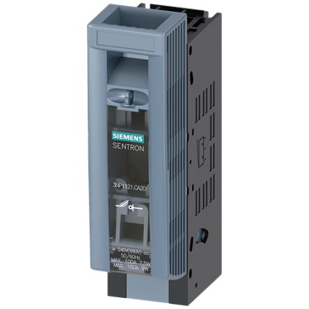 Siemens Fuse Switch Disconnector, 1 Pole, 160A Max Current [3NP1121-1CA20]; 143-373