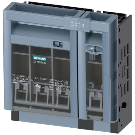 Siemens Fuse Switch Disconnector, 4 Pole, 160A Max Current [3NP1124-1CA20]; 143-397