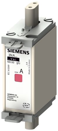 Siemens 40A Tag Fuse, NH000, 400V ac [3NA6817-4]; 144-054