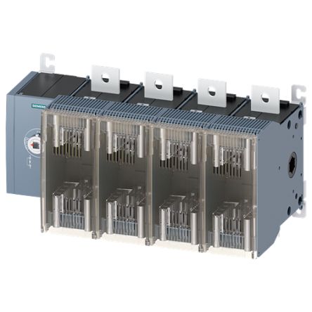 Siemens Fuse Switch Disconnector, 4 Pole, 800A Max Current [3KF5480-4LF11]; 144-064