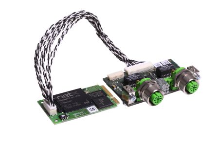 Hilscher 2 Port Mini PCI Express RJ45 Network Card, 100Mbit/s [CIFX 90E-RE\NHS\F\M12]; 144-644