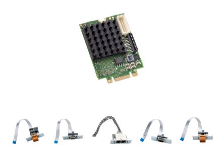 Hilscher 2 Port PCI Express M.2 RJ45, 5 Pin COMBICON, 9 Pin D-Sub Network Card, 100Mbit/s [CIFX M3042100BM\SIEM SAMPLEKIT]; 144-712