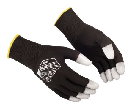 GUIDE GLOVES GUIDE 4204 Black, White Carbon Fibres, Elastane, Nylon, Polyurethane Electrical Protection Work Gloves, [GUIDE 4204 Taille 10]; 144-796