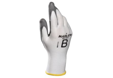 Mapa KRYTECH 579 White/Grey Polyurethane Abrasion Resistant, Cut Resistant Work Gloves, Size 11 [3457908 / 11]; 144-904