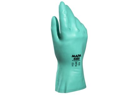 Mapa ULTRANITRIL 485 Green Nitrile Chemical Resistant Work Gloves, Size 7 [3448500 / 7]; 144-952
