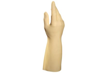 Mapa ADVANTECH 517 Beige Natural Latex, Nitrile, Polychloroprene Chemical Resistant Work Gloves, Size 7 [3451703 / 7]; 144-964