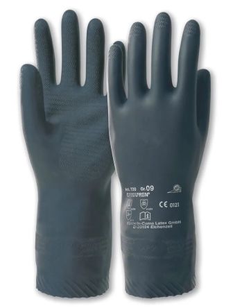 Honeywell Safety Camapren Black Chloroprene Oil Grip, Oil Repellent Work Gloves, Size 9 [072009141E]; 145-014