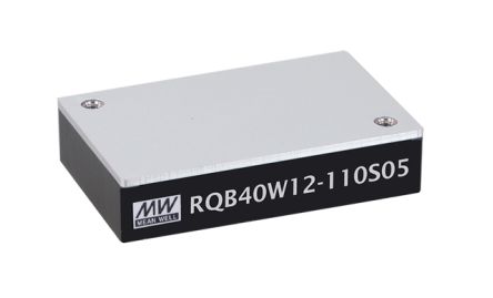 MEAN WELL RQB40W12 DC-DC Converter, 48V dc/ 833mA Output, 14 → 160 V dc Input, 40W, Through Hole, +90°C Max Temp [RQB40W12-110S48]; 145-078