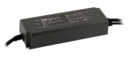 MEAN WELL LED Driver, 12V Output, 200W Output, 15A Output, Constant Voltage Dimmable [PWM-200-12]; 145-233