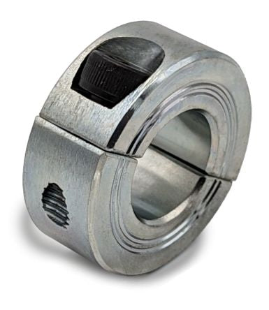 RS PRO Shaft Collar, Two Piece, Clamp Screw, Bore 8mm, OD 18mm, W 9mm, Steel [0]; 145-621