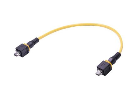 HARTINGHARTING Mini PushPull, 3m Cat6a, Black Type A Plug to Male Type A Plug Male, Terminated PVC Sheath [33483434805030]; 145-838