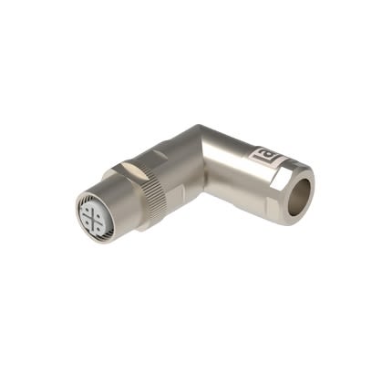 Lumberg Automation M12 Crimp Rail Series Ethernet Connector, Cable, Cat5 Angled [935093007 RM12C-FASV4D-CAT5]; 145-866