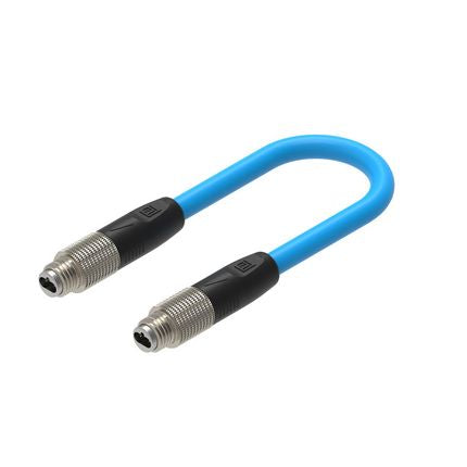 Lumberg AutomationRSMGVS8MRSMGVS8M998, 1m, Blue M8 to Male M8 Male, Tinned Copper Shielded, Terminated Polyurethane [935100323 RSMGVS8MRSMGVS8M998/1 M]; 145-880