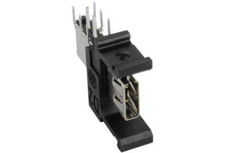 HARTING har-modular Series Angled Through Hole IDC Connector, 2 Contact(s), 1 Row(s), Shrouded [02519021501]; 146-289