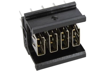 HARTING har-modular Series Straight Through Hole IDC Connector, 8 Contact(s), 1 Row(s), Shrouded [02539081501]; 146-299