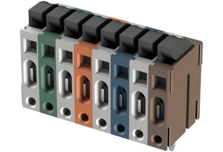 HARTING har-flexicon Series PCB Terminal Block, 8-Contact, 3.5mm Pitch, Wave Soldering, 1-Row, IDC Termination [14030814301201]; 146-328