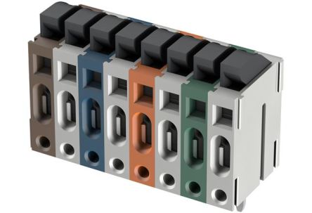 HARTING har-flexicon Series PCB Terminal Block, 8-Contact, 3.5mm Pitch, Wave Soldering, 1-Row, IDC Termination [14030814302201]; 146-329