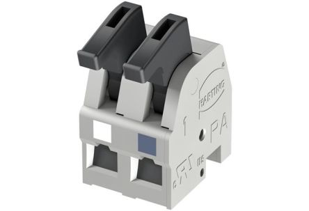 HARTING har-flexicon Series PCB Terminal Block, 2-Contact, 5mm Pitch, 1-Row, Spring Clamp Termination [14310216201201]; 146-330