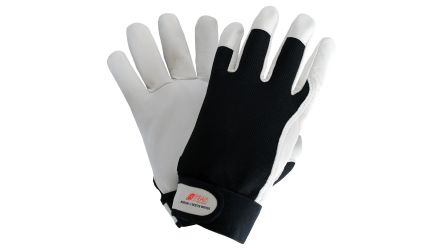 NITRAS SAFETY 8905W Black, Grey Leather Abrasion Resistant, Chemical Resistant, Cut Resistant, Puncture Resistant, Tear [8905W-11]; 146-628