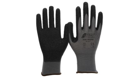 NITRAS SAFETY NYLOTEX Black, Grey Nylon Abrasion Resistant, Chemical Resistant, Cut Resistant, Puncture Resistant, Tear [3520-10]; 146-853