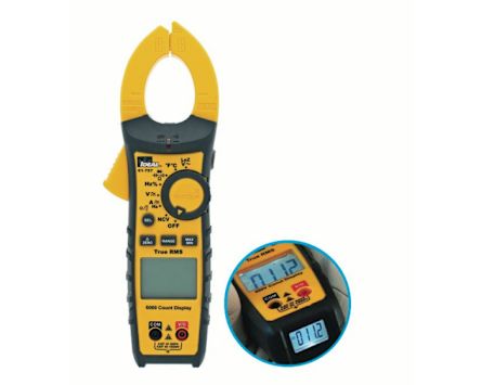 Ideal Industries 61-757 Clamp Meter, 600A dc, Max Current 600A ac CAT III 1000 V, CAT IV 600 V [61-757]; 146-969