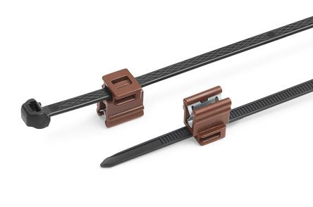 HellermannTyton Cable Ties, Cable Tray Cable Tie, 200mm x 4.9 mm, Black Polypropylene, Pk-500 [156-03589 S50ROSEC4B-PP/PA66HIRHS-BK/BN]; 147-025