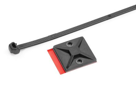 HellermannTyton Cable Ties, Cable Tray Cable Tie, 200mm x 4.9 mm, Black Polypropylene, Pk-500 [156-03592 S50ROSMB4APT-A-SET-PP/PA66HS-BK]; 147-028