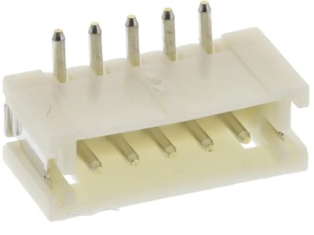 RS PRO Top Entry Through Hole PCB Header, 5 Contact(s), 1.5 mm Pitch, 1 Row(s), Shrouded [0]; 147-054