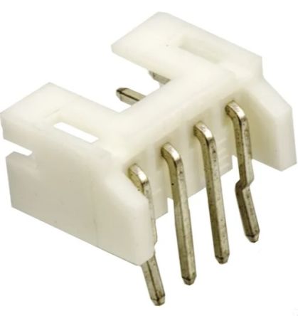 RS PRO Right Angle Through Hole PCB Header, 4 Contact(s), 2 mm Pitch, 1 Row(s), Shrouded [0]; 147-074