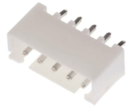 RS PRO Top Entry Through Hole PCB Header, 5 Contact(s), 2.5 mm Pitch, 1 Row(s), Shrouded [0]; 147-081