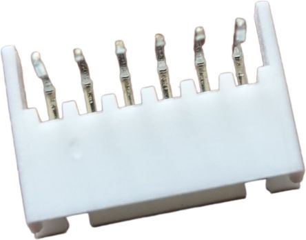 RS PRO Side Entry Through Hole PCB Header, 6 Contact(s), 2.5 mm Pitch, 1 Row(s), Shrouded [0]; 147-088