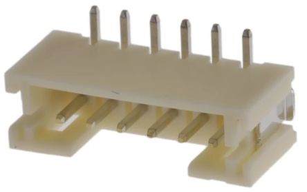 RS PRO Straight Surface PCB Header, 6 Contact(s), 2 mm Pitch, 1 Row(s), Shrouded [0]; 147-093
