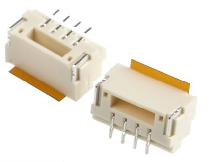 RS PRO Straight Surface PCB Header, 4 Contact(s), 1.25 mm Pitch, 1 Row(s), Shrouded [0]; 147-105
