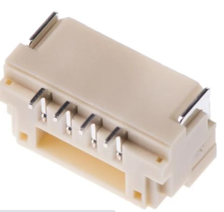 RS PRO Right Angle Surface PCB Header, 4 Contact(s), 1.25 mm Pitch, 1 Row(s), Shrouded [0]; 147-116