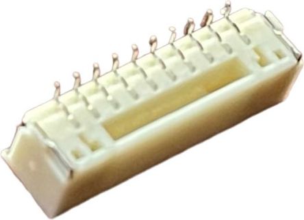 RS PRO Right Angle Surface PCB Header, 10 Contact(s), 1.25 mm Pitch, 1 Row(s), Shrouded [0]; 147-122